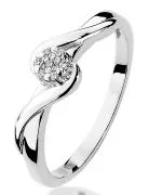 Bonore - White Gold 585 - Diamond 0,04 ct ring