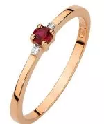 Bonore - Rose Gold 585 - Ruby 0,15 ct ring