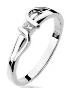 Bonore - White Gold 585 - Diamond 0,05 ct ring