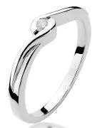 Bonore - White Gold 585 - Diamond 0,05 ct ring