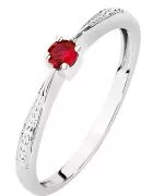 Bonore - White Gold 585 - Ruby 0,15 ct ring