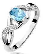 Bonore - White Gold 585 - Topaz 0,5 ct ring