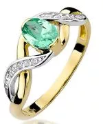 Bonore - Gold 585 - Emerald 0,4 ct ring