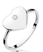 Bonore - White Gold 585 - Diamond 0,03 ct ring