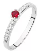 Bonore - White Gold 585 - Ruby 0,15 ct ring