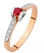 Bonore - Rose Gold 585 - Ruby 0,15 ct ring