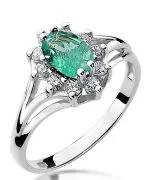 Bonore - White Gold 585 - Emerald 0,8 ct ring