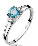 Bonore - White Gold 585 - Topaz 0,7 ct ring