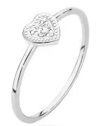 Bonore - White Gold 585 - Diamond 0,02 ct ring