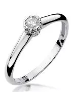 Bonore - White Gold 585 - Diamond 0,13 ct ring