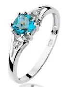 Bonore - White Gold 585 - Topaz 0,7 ct ring