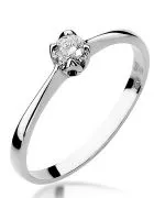 Bonore - White Gold 585 - Diamond 0,1 ct ring