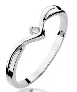 Bonore - White Gold 585 - Diamond 0,04 ct ring