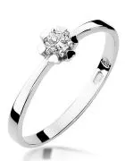 Bonore - White Gold 585 - Diamond 0,1 ct ring