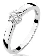 Bonore - White Gold 585 - Diamond 0,1 ct ring