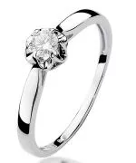 Bonore - White Gold 585 - Diamond 0,1 ct ring