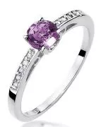 Bonore - White Gold 585 - Amethyst 0,5 ct ring