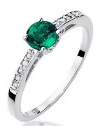 Bonore - White Gold 585 - Emerald 0,5 ct ring