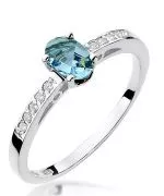 Bonore - White Gold 585 - Topaz 0,5 ct ring