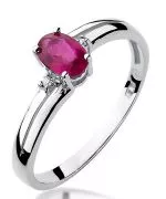 Bonore - White Gold 585 - Ruby 0,6 ct ring