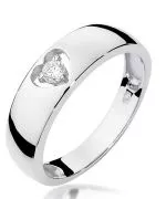 Bonore - White Gold 585 - Diamond 0,1 ct ring