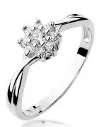 Bonore - White Gold 585 - Diamond 0,1 ct ring