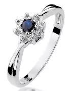 Bonore - White Gold 585 - Sapphire 0,15 ct ring