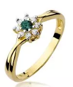 Bonore - Gold 585 - Emerald 0,15 ct ring