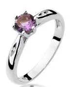 Bonore - White Gold 585 - Amethyst 0,5 ct ring