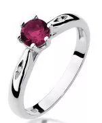 Bonore - White Gold 585 - Ruby 0,6 ct ring