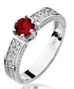 Bonore - White Gold 585 - Ruby 0,5 ct ring