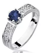 Bonore - White Gold 585 - Sapphire 0,5 ct ring