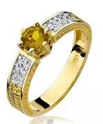 Bonore - Gold 585 - Citrine 0,5 ct ring