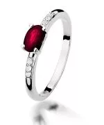 Bonore - White Gold 585 - Ruby 0,6 ct ring