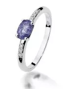 Bonore - White Gold 585 - Tanzanite 0,4 ct ring
