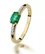 Bonore - Gold 585 - Emerald 0,4 ct ring
