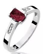Bonore - White Gold 585 - Ruby 0,8 ct ring