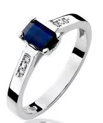 Bonore - White Gold 585 - Sapphire 0,6 ct ring