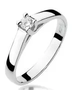 Bonore - White Gold 585 - Diamond 0,1 ct ring
