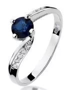 Bonore - White Gold 585 - Sapphire 0,5 ct ring