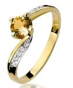 Bonore - Gold 585 - Citrine 0,6 ct ring