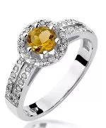 Bonore - White Gold 585 - Citrine 0,5 ct ring
