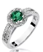 Bonore - White Gold 585 - Emerald 0,5 ct ring