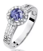 Bonore - White Gold 585 - Tanzanite 0,5 ct ring