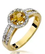 Bonore - Gold 585 - Citrine 0,5 ct ring