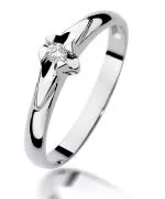 Bonore - White Gold 585 - Diamond 0,04 ct ring