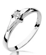 Bonore - White Gold 585 - Diamond 0,1 ct ring