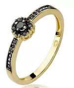 Bonore - Gold 585 - Black Diamond 0,02 ct ring