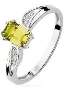 Bonore - White Gold 585 - Citrine 0,6 ct ring