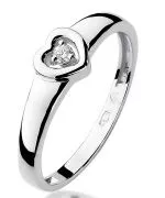 Bonore - White Gold 585 - Diamond 0,04 ct ring